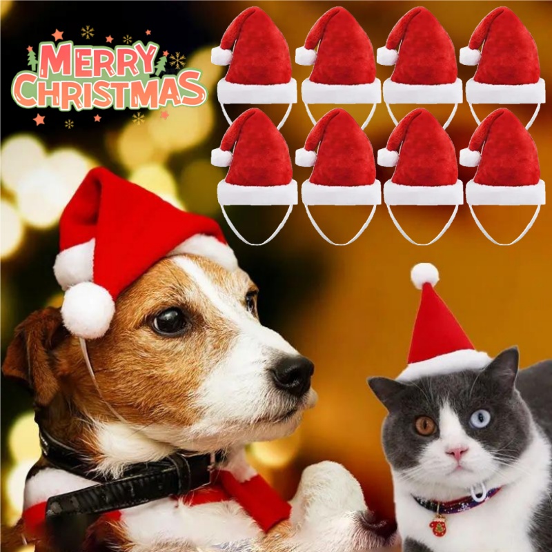 Santa Hat Plush - Chapeau de père noël pour animaux