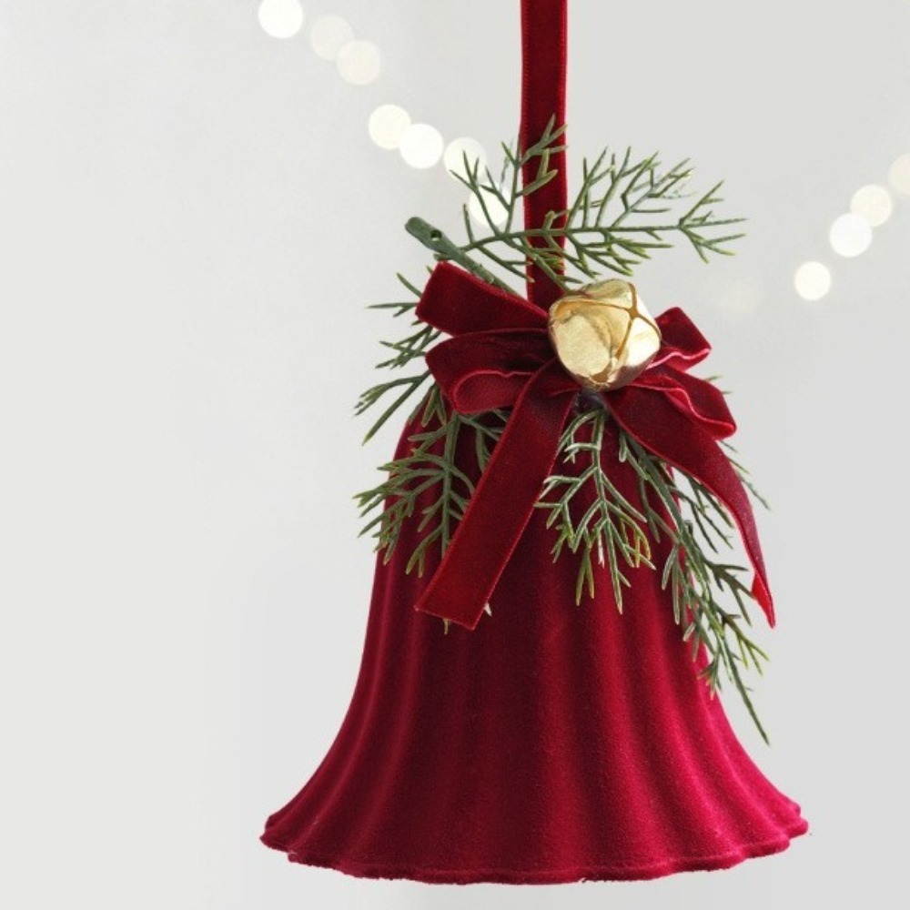 Star Tree Topper - Cloche de Noël rouge en plastique