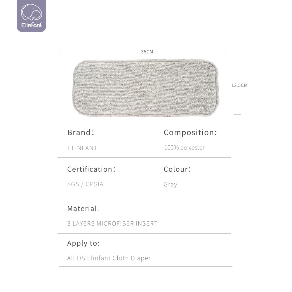 Elinfant 3 couches gris microf - Pampers Diaper Premium Care avis et prix
