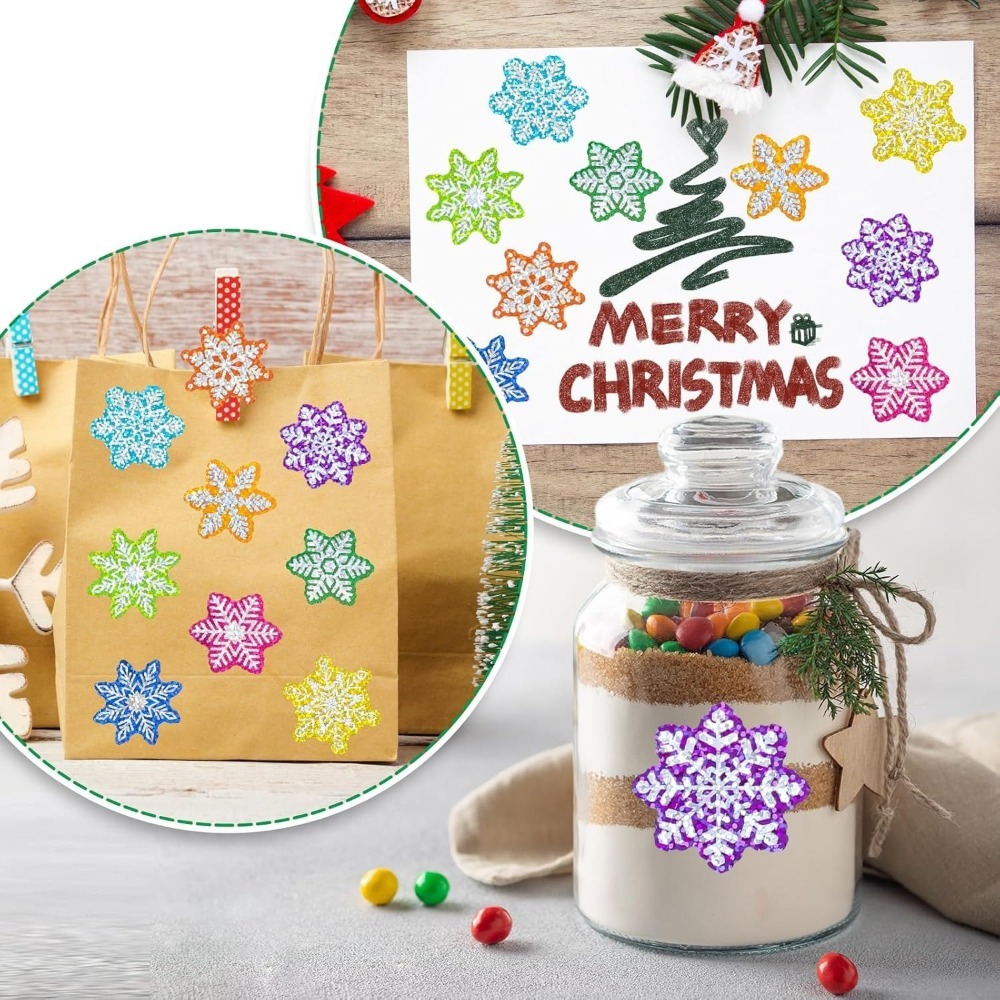 500 pièces/rouleau d'autocolla - Snowflake Window Decal avis et prix