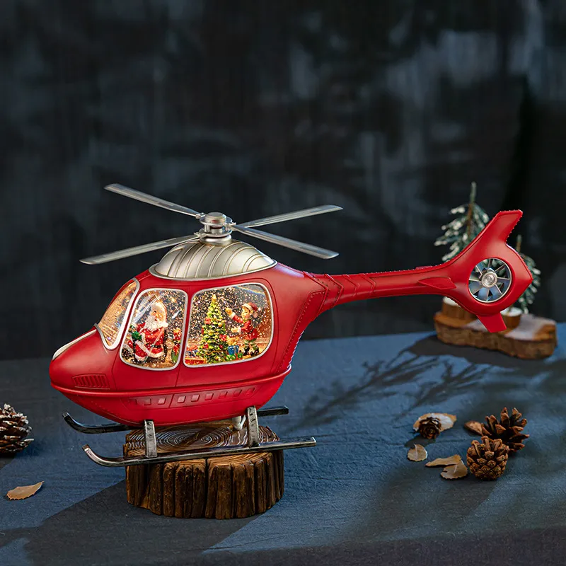 Boîte à musique hélicoptère ro - Snow Globe Musical avis et prix