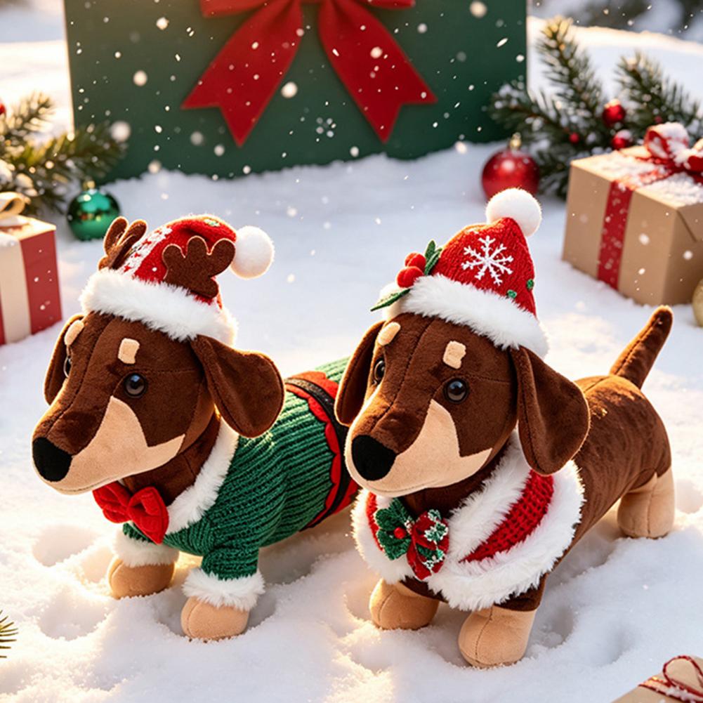 Peluche de Noël Teckel, Décora - Santa Hat Plush avis et prix