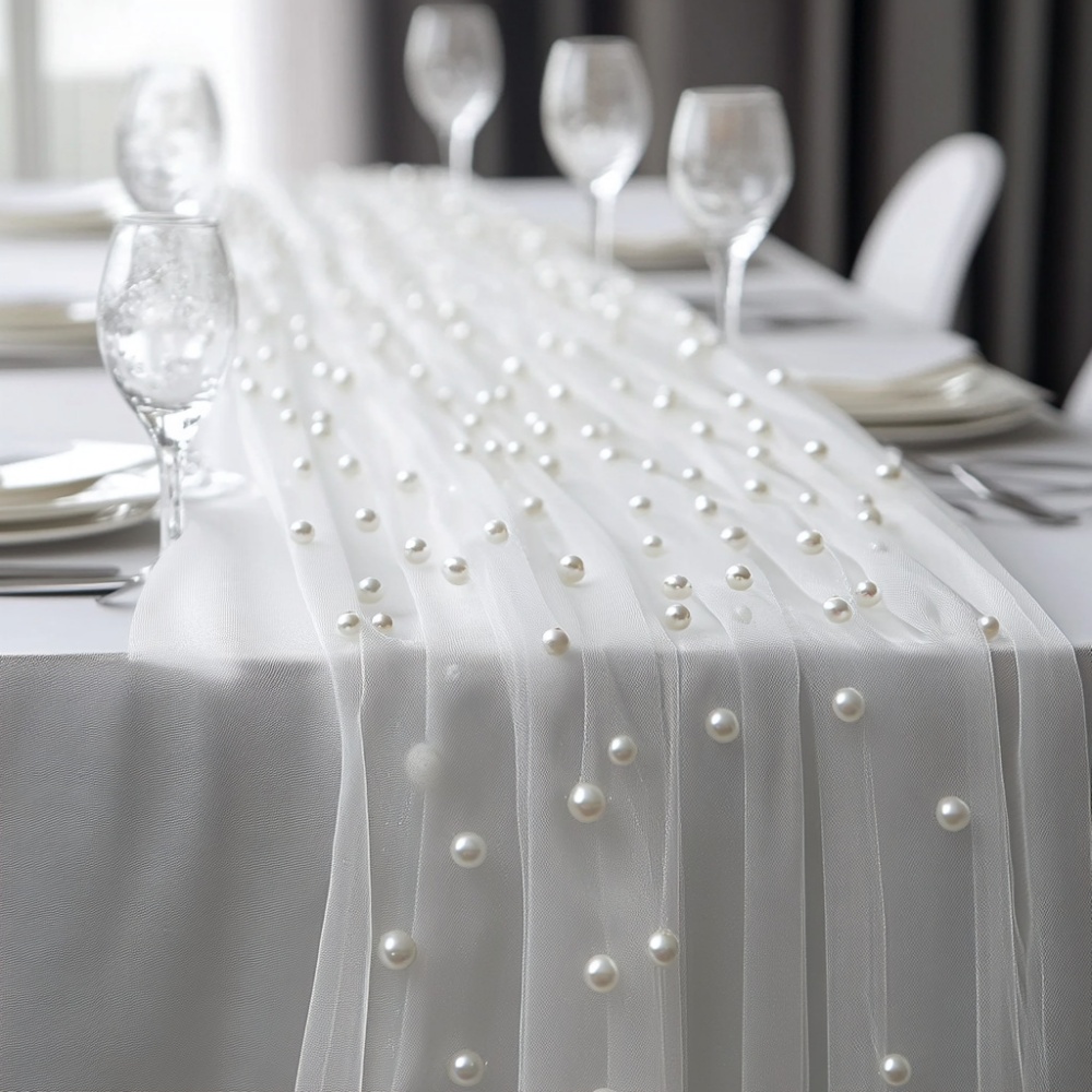 Chemin de table en mousseline  - Christmas Table Runner avis et prix